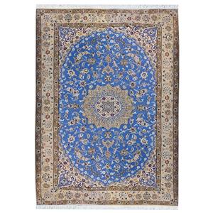 فرش دستبافت چهار متری طرح لچک ترنج نایین کد SH 45