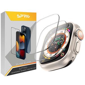 محافظ صفحه نمایش شیشه ای اسپریگ مدل SH-SPG مناسب برای ساعت هوشمند هاینو تکو T92 Ultra Max / T93 Ultra max مجموعه دو عددی