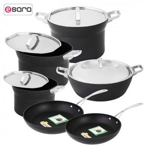 سرویس پخت و پز 10 پارچه گرین تک مدل Germany M TWO کد A1 GreenTech Cookware Set Pcs 