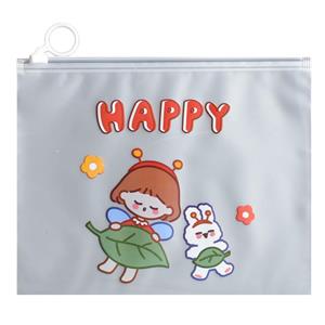 پوشه مدل زیپ دار طرح دختربچه کد 140202HAPPY