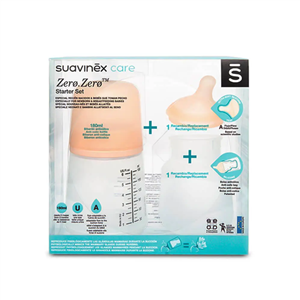 شیشه شیر 270 میل زیرو سواوینکس Suavinex با سیلیکون و سرشیشه اضافه 