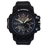 ساعت جی شاک  مردانه دوزمانه مشکی  اسپرت G-SHOCk  دوموتوره SPORTضدآب کرنومتردار آلارم