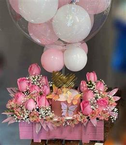 باکس گل و کیک و کادو 3029