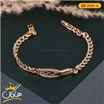دستبند استیل زنانه زنجیر کارتیر طلایی | کد xp 623/11