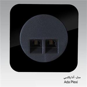 آدا پلکسی مشکی دلند پلاس،سوکت تلفن دوقلو 4خط