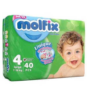 پوشک مولفیکس سایز 4 بسته 40 عددی Molfix Size 4 Diaper Pack Of 40