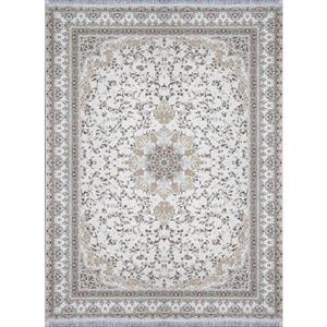 فرش آراد 1200 شانه طرح ماندانا زمینه صدفی (برحسته)