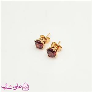 گوشواره میخی ژوپینگ نگین قرمز کد 489