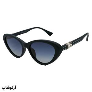 عینک آفتابی زنانه چشم گربه ای با فریم سبز مات، لنز پلاریزه و دودی هایلایت دیور مدل P5122