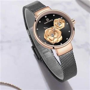 ساعت زنانه (naviforce) نیوی فورس اصل ضدآب بند استیل با کیفیت موتور ژاپن رنگ ثابت به همراه جعبه اورجینال کد 1917914