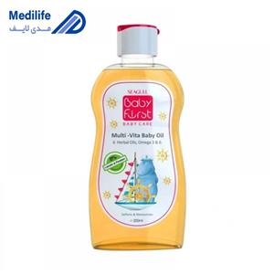 روغن بچه گیاهی مولتی ویتا Baby First حجم 200میل بیبی فرست