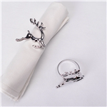 حلقه دستمال سفره 2 عددی کاراجاهوم Deer Silver 