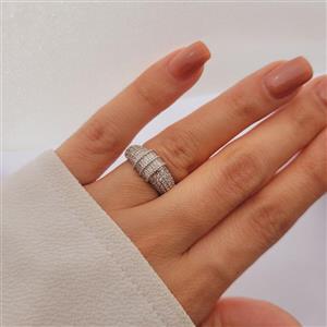حلقه جواهری طرح Pave باگتی