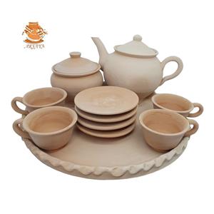 سرویس قهوه خوری سفالی مدل کاپ قهوه ۱۳ پارچه