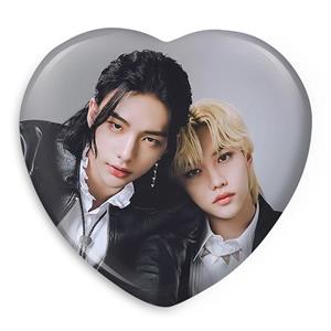 پیکسل خندالو طرح هیونجین و فلیکس گروه استری کیدز Stray Kids مدل قلبی کد 11868