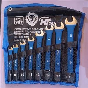 آچار یکسر تخت یکسر رینگی 8 عددی کیفی مدل HT 252