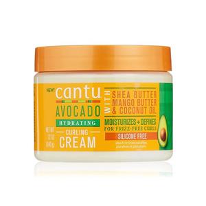 کرم حالت دهنده موی فر شی باتر و آووکادو کنتو آبرسان فر Cantu AVOCADO HYDRATING CURLING CREAM 340ml