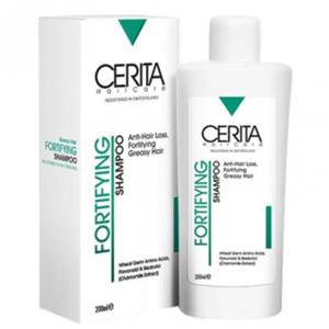 شامپو تقویت کننده وضدریزش موی چرب سریتا | Cerita Fortifying Anti Hair Loss Shampoo greasy hair with wheat germ
