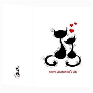 کارت پستال طرح گربه های عاشق کد  02CATS