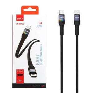 کابل تبدیل فست USB-C به USB-C هیسکا مدل LX-861CC طول 1.2 متر