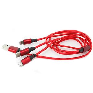 کابل تبدیل USB به Micro-usb/ USB-C/ Lighting مدل Multicable 3-1 به طول 1 متر
