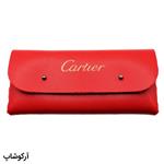 کیف عینک برند کارتیه Cartier مستطیلی شکل، از جنس چرم و قرمز رنگ مدل 992590 