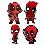 استیکر کلید و پریز طرح DeadPool مجموعه 4 عددی