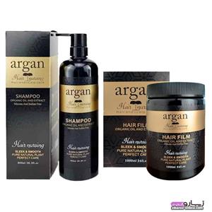 پک شامپو ماسک مو HAIR NURSING مدل ARGAN حاوی آرگان و کلاژن-بدون سولفات(با ضمانت اصالت کالا-جعبه دار-تاریخ انقضا طولانی) 