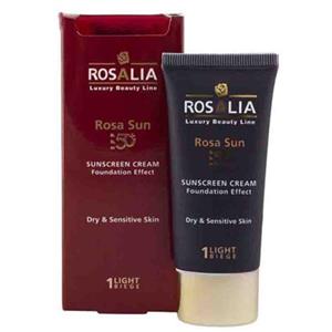 کرم ضد آفتاب رنگی رزالیا رنگی SPF 50 مناسب پوست خشک و حساس ۴۰ میل رنگ ۱ | Rosalia Rosa Sun SunScreen Cream For Dry and Sensitive Skin Light Beige-40ML