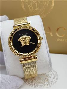 ساعت زنانه ورساچه بند حصیری کیفیت عالی موتور کوارتز ژاپن قاب استیل رنگ ثابت و ضدحساسیت کد 1918182