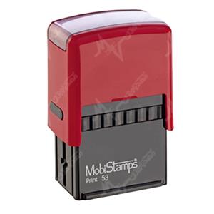 مهر ژلاتینی مستطیلی درپوش دار موبی مدل C53