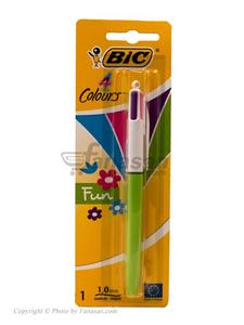 خودکار 4 رنگ بیک  مدل فان فشن کالرز Bic 4 Colours Fun Fashion Colours Pen
