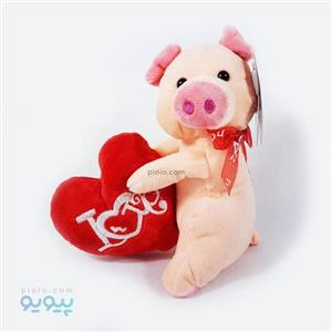 عروسک ولنتاین طرح خوک نشسته