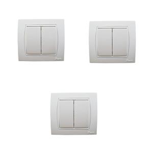 کلید دو پل پارت الکتریک مدل Azin مجموعه 3 عددی