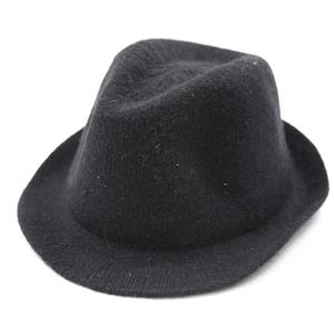 کلاه شاپو مردانه لبه دار طرح کلاسیک رنگ مشکی بافت بیسیک کد 2815206 