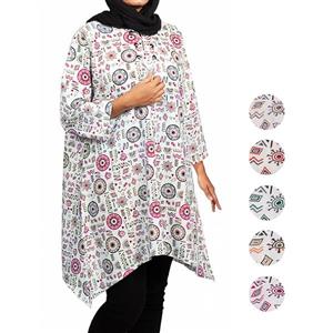 تونیک طرحدار جلو بسته بلند