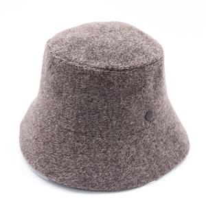 کلاه لبه دار دخترانه طرح کلاسیک رنگ قهوه ای بافت باکت موهر مارک فلزی کد 2815134