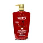 شامپو قرمز لورال اصل فرانسه مدل Elvive مخصوص مو های رنگ شده حجم 1000 میل