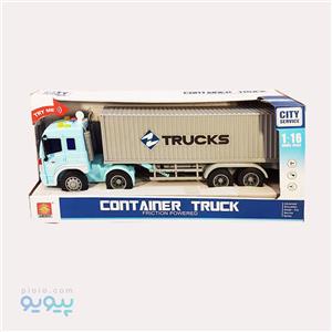 ماشین بازی مدل تریلی ترانزیت چراغ دار و موزیکال