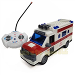 اسباب بازی ماشین آمبولانس کنترلی شارژی چهارکاناله مناسب رده سنی 3 سال به بالا