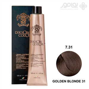 رنگ موی دیکسون انیورسری شماره 7.31 رنگ بلوند طلایی حجم 120 میل