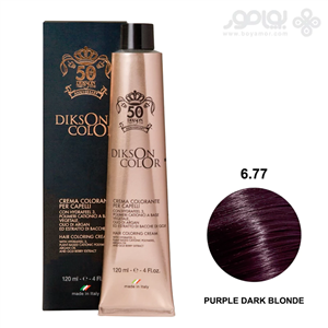 رنگ موی دیکسون انیورسری شماره 6.77 رنگ ارغوانی تیره حجم 120 میل