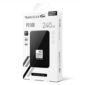 حافظه اس اس دی اکسترنال تیم گروپ مدل پی دی 500 با ظرفیت 240 گیگابایت PD500 240GB Portable SSD Drive