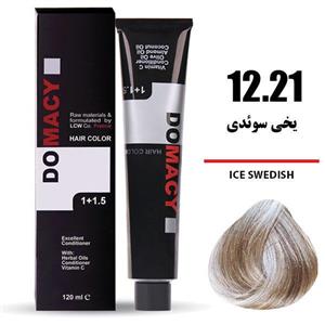 رنگ مو دوماسی شماره 12.21 حجم 120 میلی لیتر رنگ یخی سوئدی