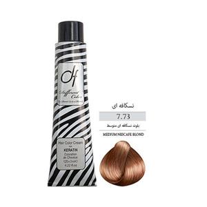 رنگ مو دیفرنت شماره 7.73 حجم 125 میلی لیتر رنگ بلوند نسکافه ای روشن