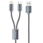 کابل تبدیل USB به  لایتنینگ/USB-C راک اسپیس مدل  RCB0477 به طول 120 سانتی متر