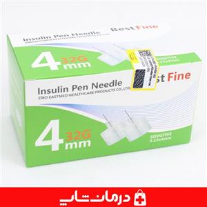 سرسوزن انسولین بست فاین best fine سایز 4 گیج 32 بسته 100 عددی 