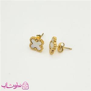 گوشواره میخی زنانه ونکلیف سفید کد 798