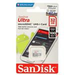 کارت حافظه میکرو اس دی 32 گیگ سندیسک SanDisk Ultra 100MB/s کد 3863