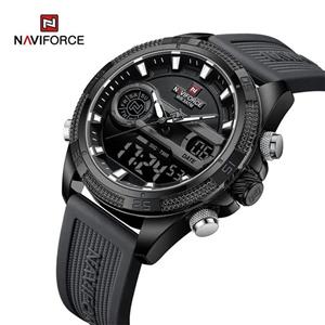 ساعت مردانه نیوی فورس naviforce مدل 9223 موتور ژاپن دو زمانه چراغ دار و ضدآب کد 1918271